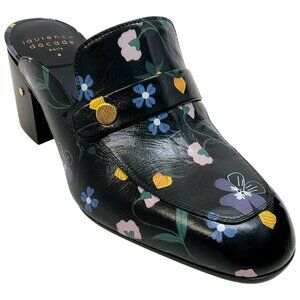 Laurence Dacade Black Multi Floral Thelma Mules